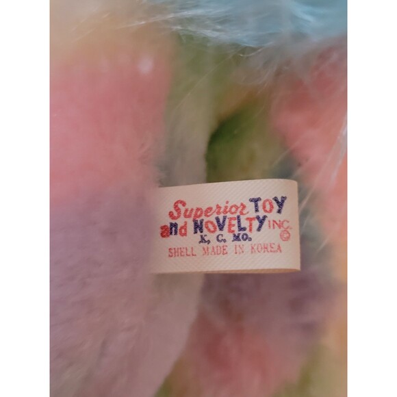 Vintage Superior Toy and Novelty Rainbow Unicorn Plush 15" Stuffed Animal EUC - Picture 7 of 7